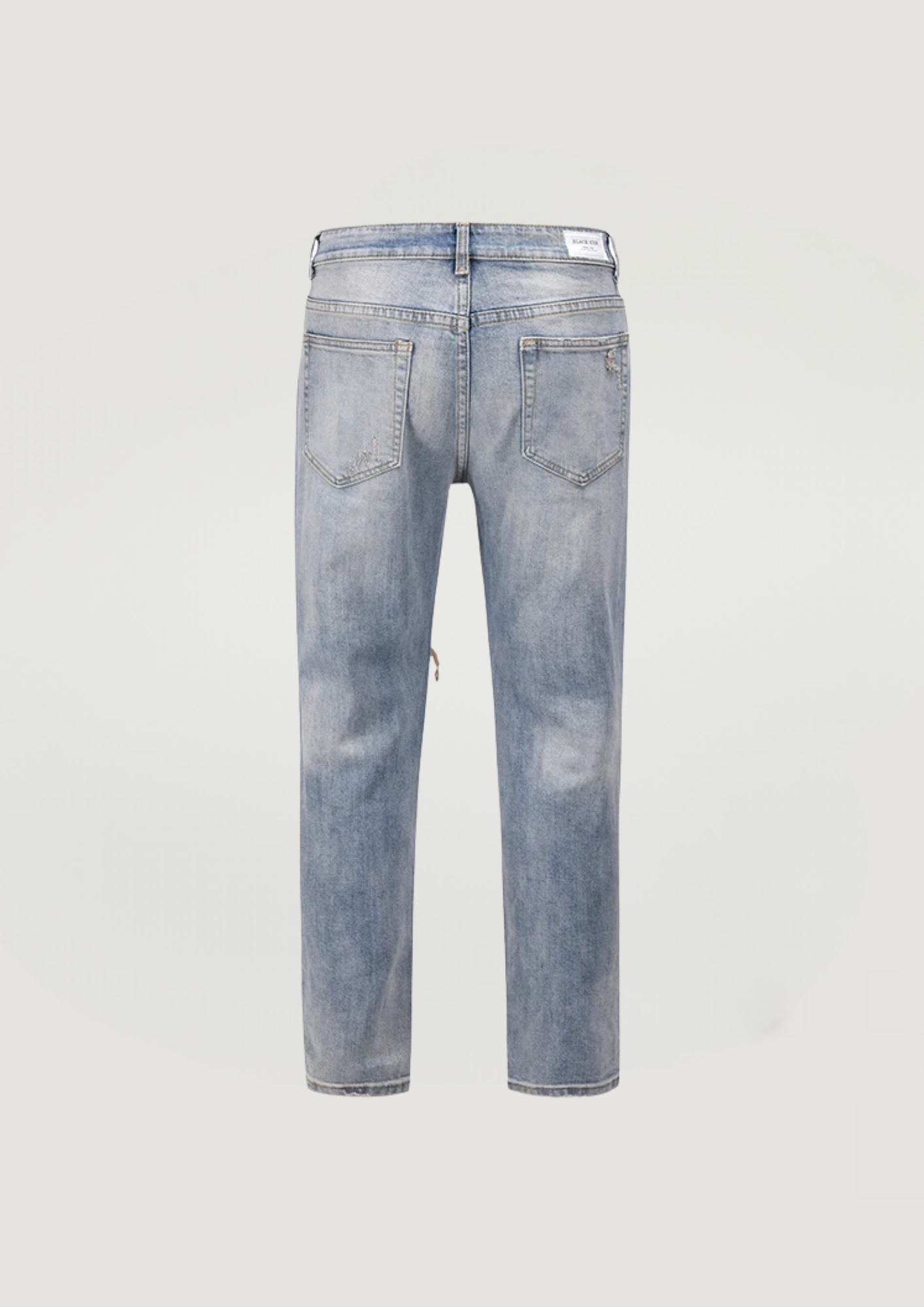 Grunge Washed Torn Jeans - Blue - Swagster