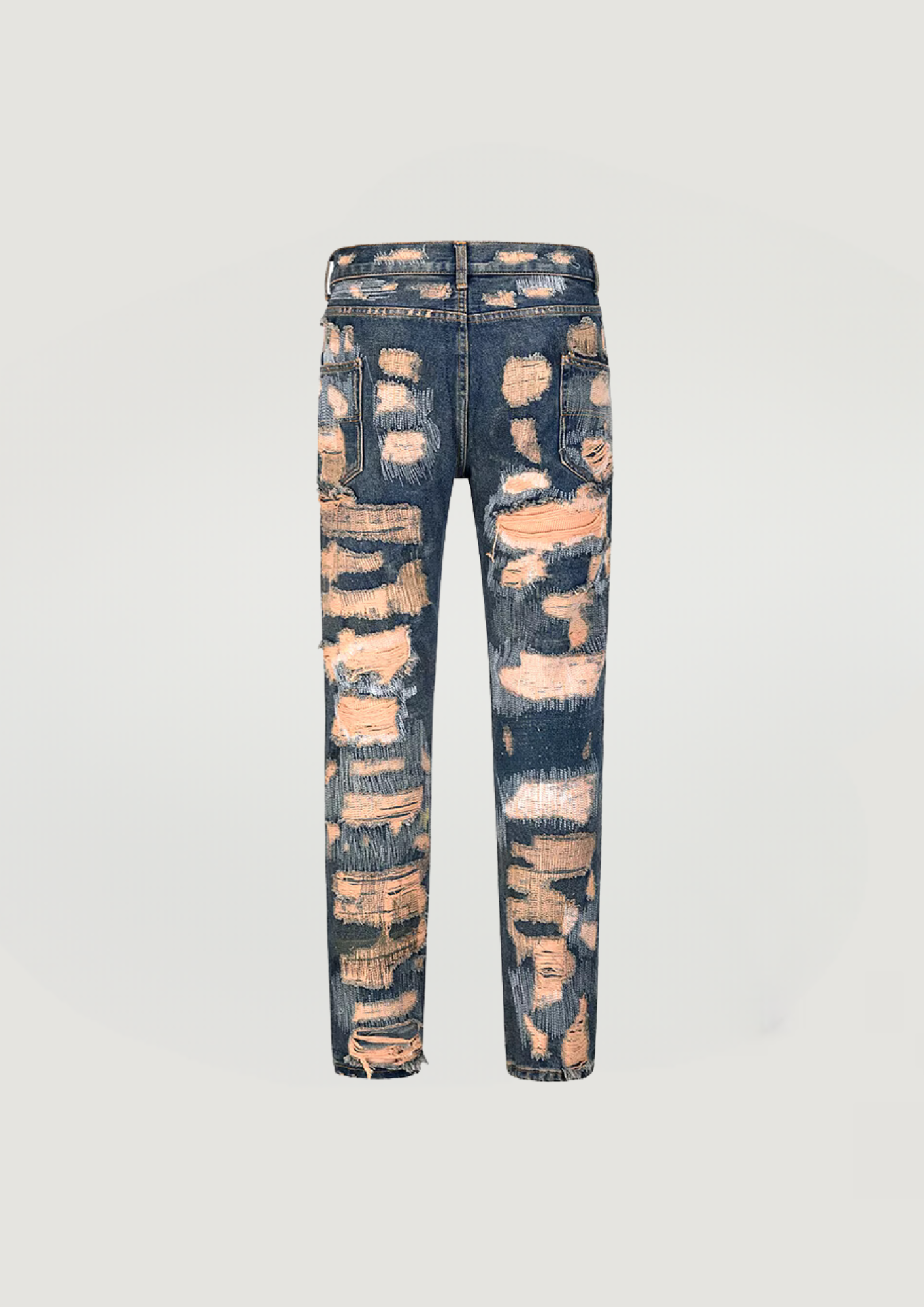 Tattered Ripped Jeans - Blue - Swagster
