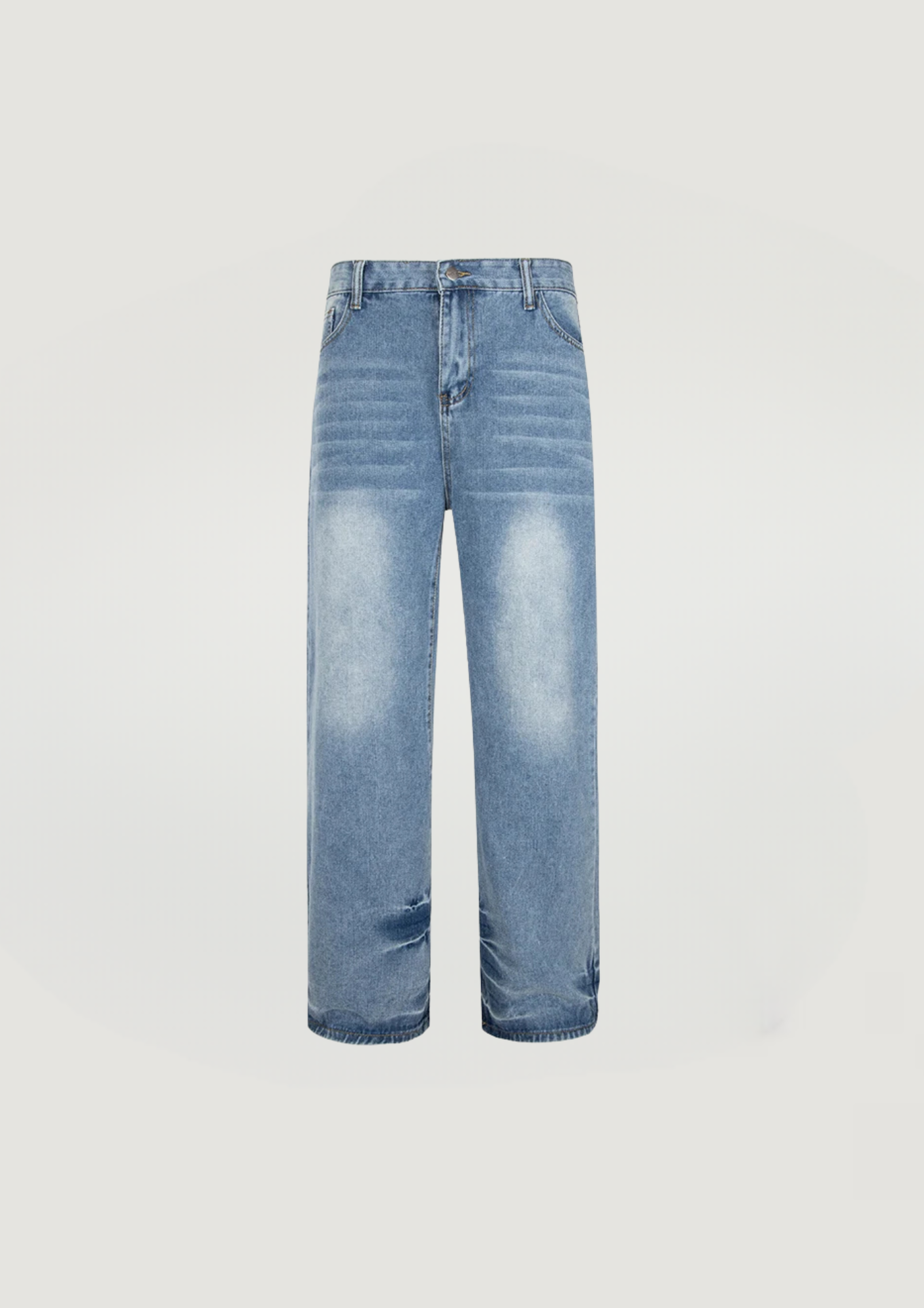 City-Washed Style Jeans - Blue - Swagster