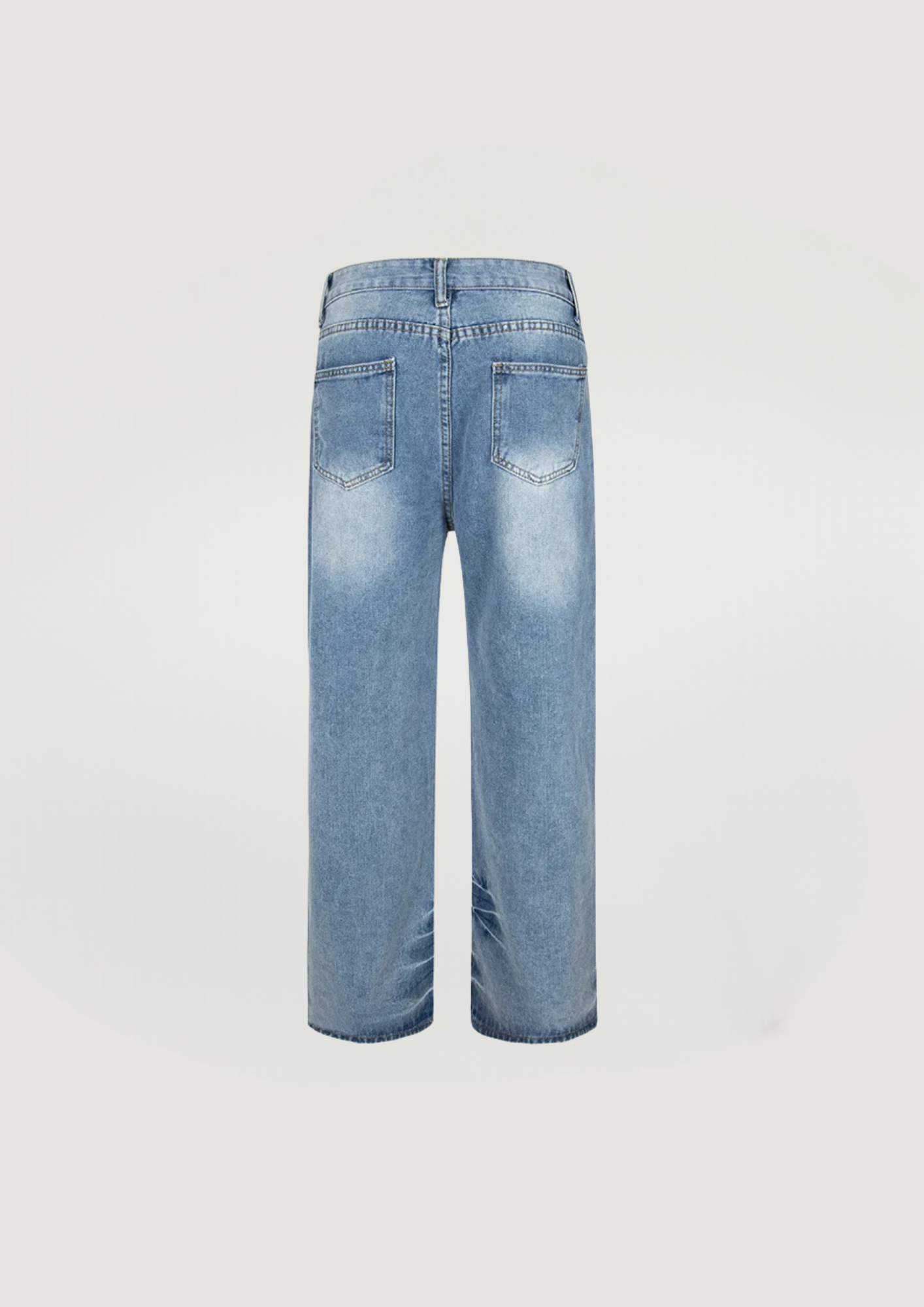 City-Washed Style Jeans - Blue - Swagster