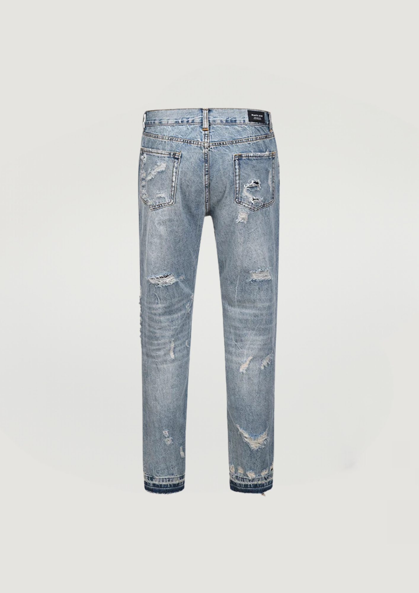 Stitched-Up Easygoing Jeans - Blue - Swagster
