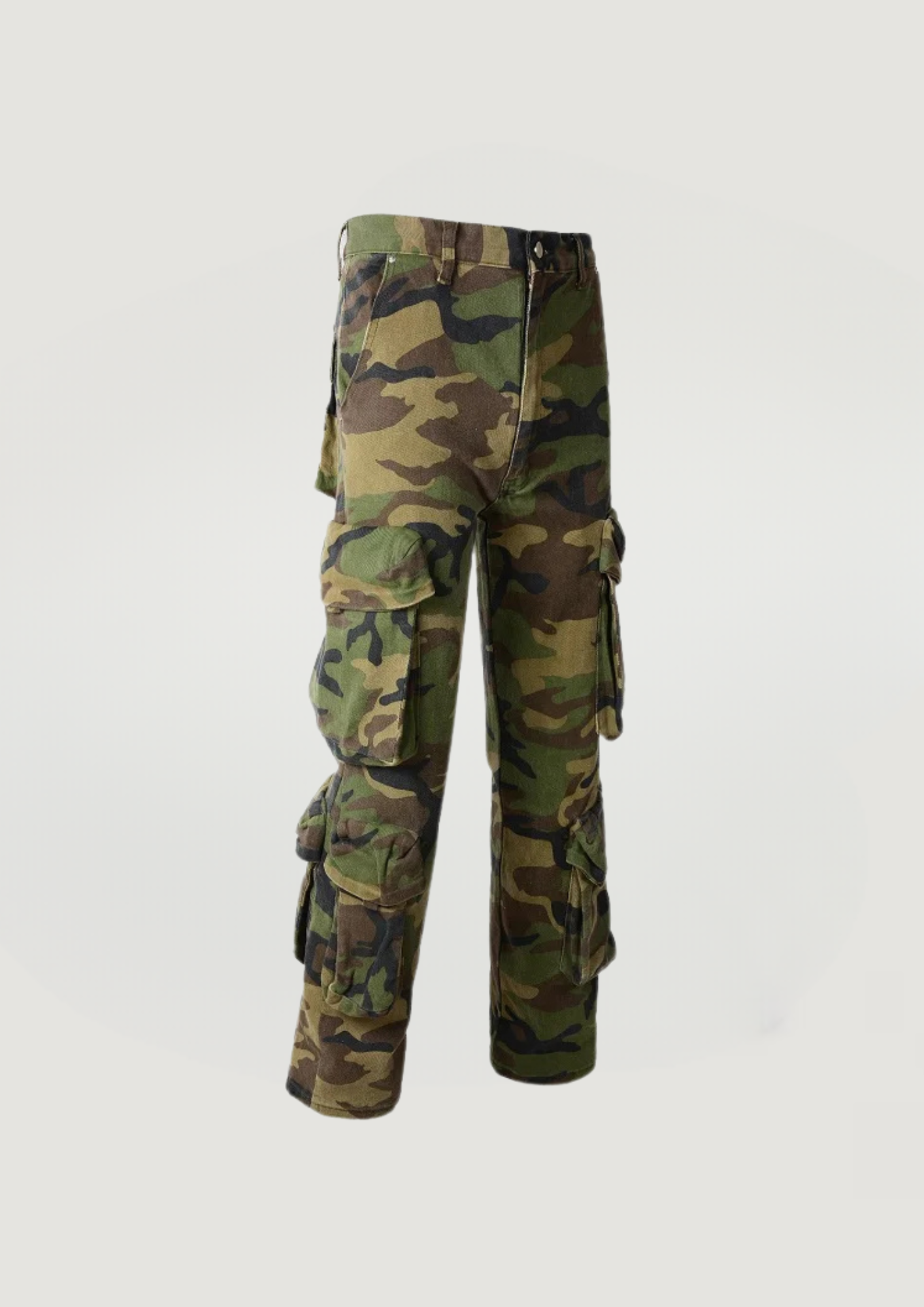 Spliced Cargo Jeans - Camouflage - Swagster