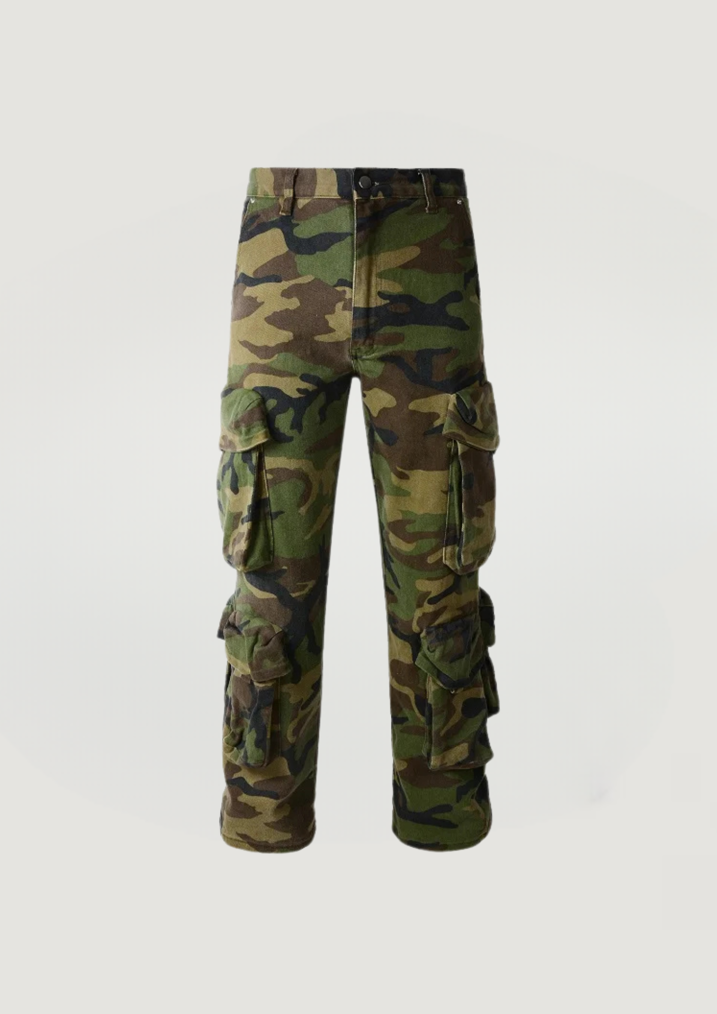 Spliced Cargo Jeans - Camouflage - Swagster