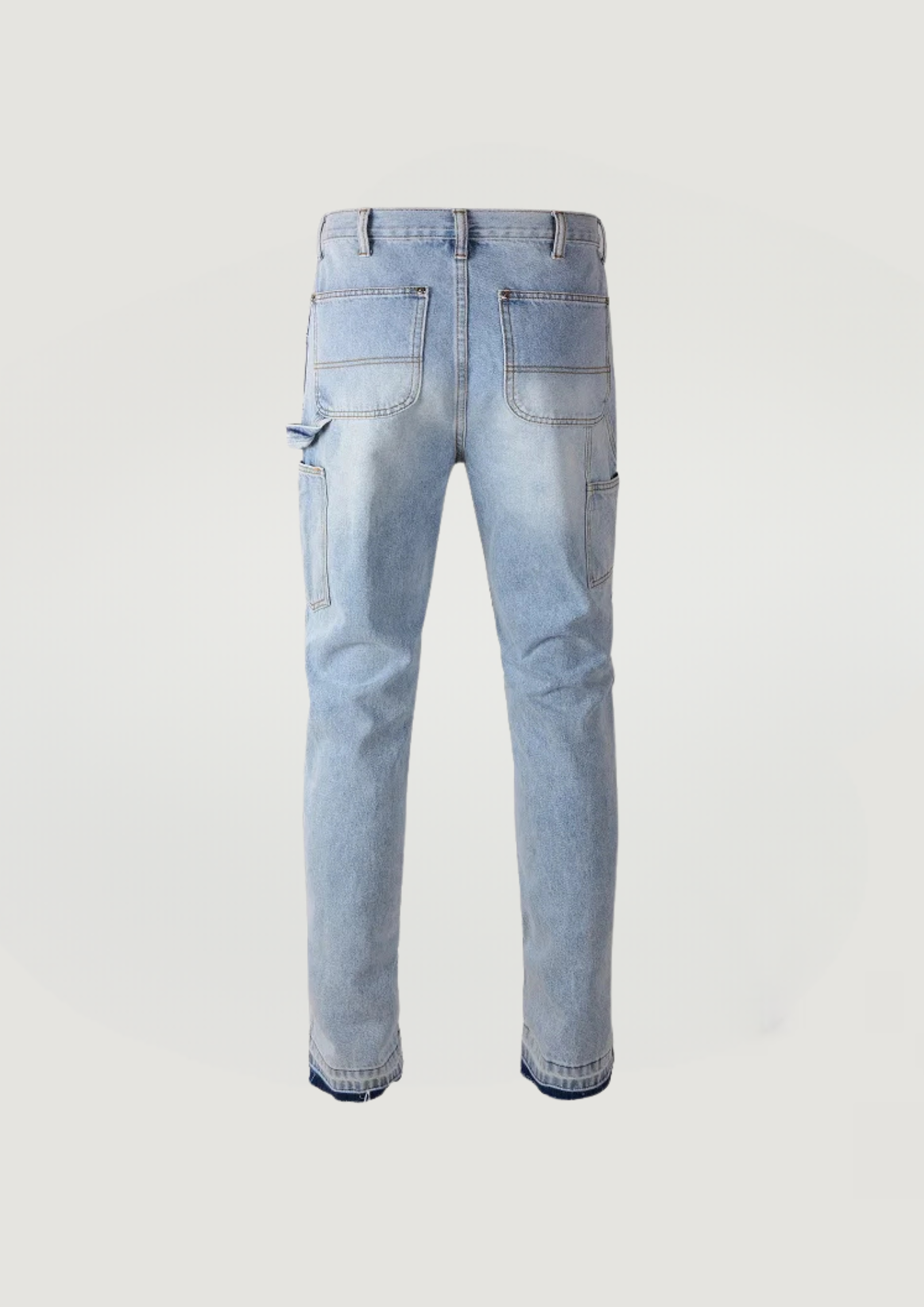 Spliced Flare Jeans - Light Blue - Swagster