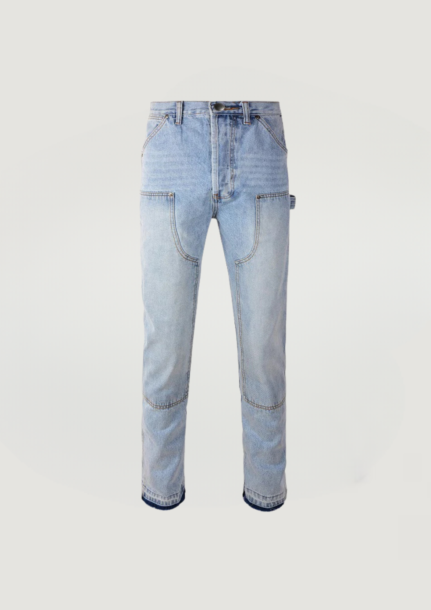 Spliced Flare Jeans - Light Blue - Swagster