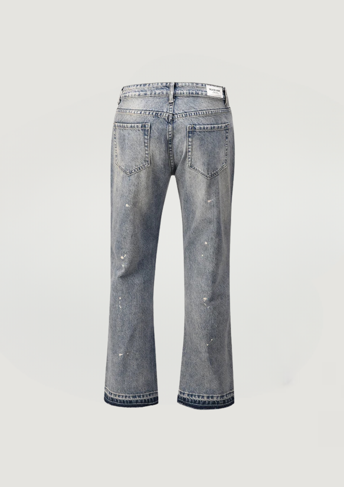 Wide-Leg Flare Jeans - Gray - Swagster