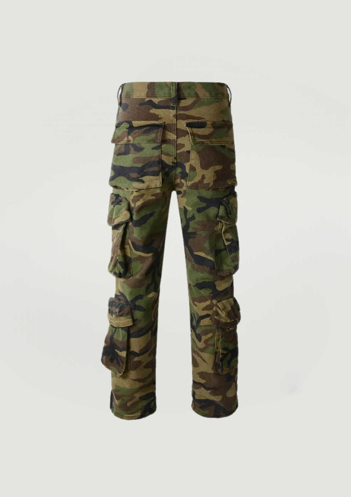 Spliced Cargo Jeans - Camouflage - Swagster