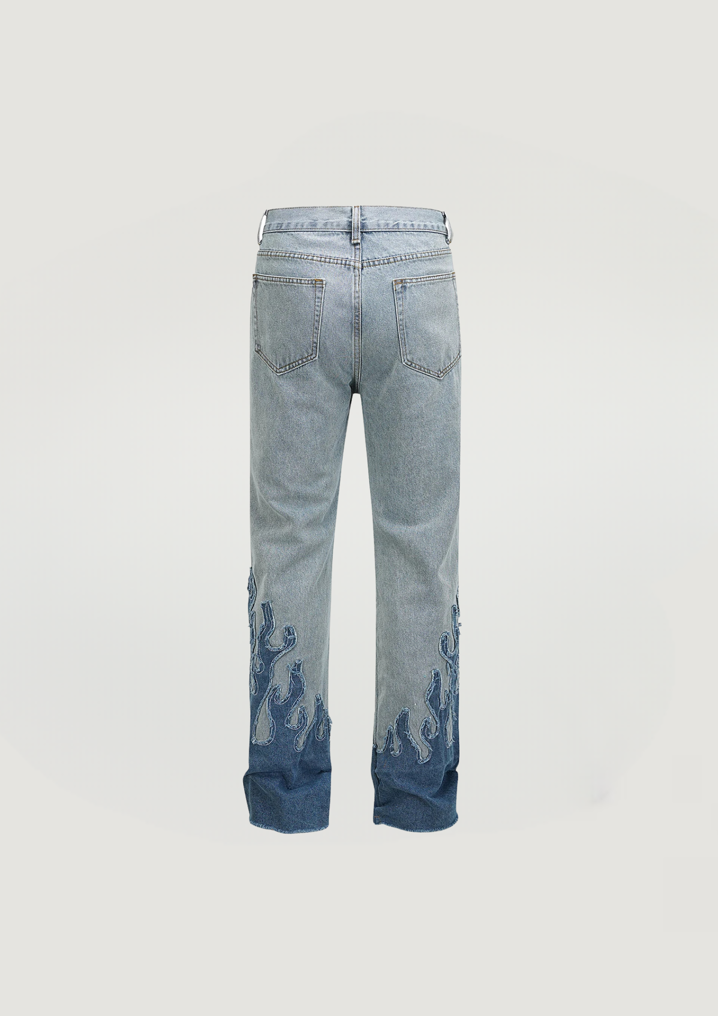 Blue Flame Flare Jeans - Blue - Swagster