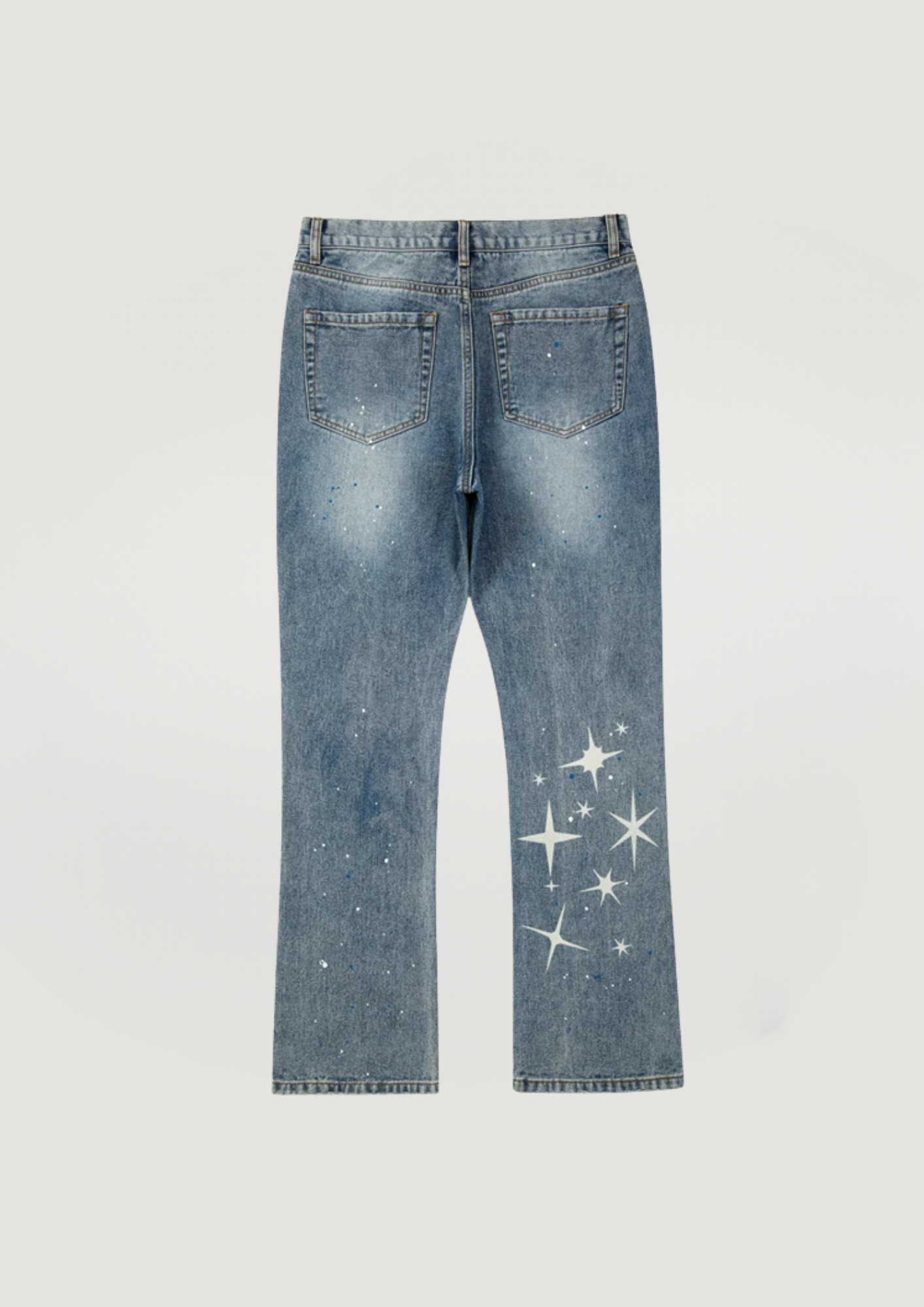 Stars Painted Jeans - Blue - Swagster