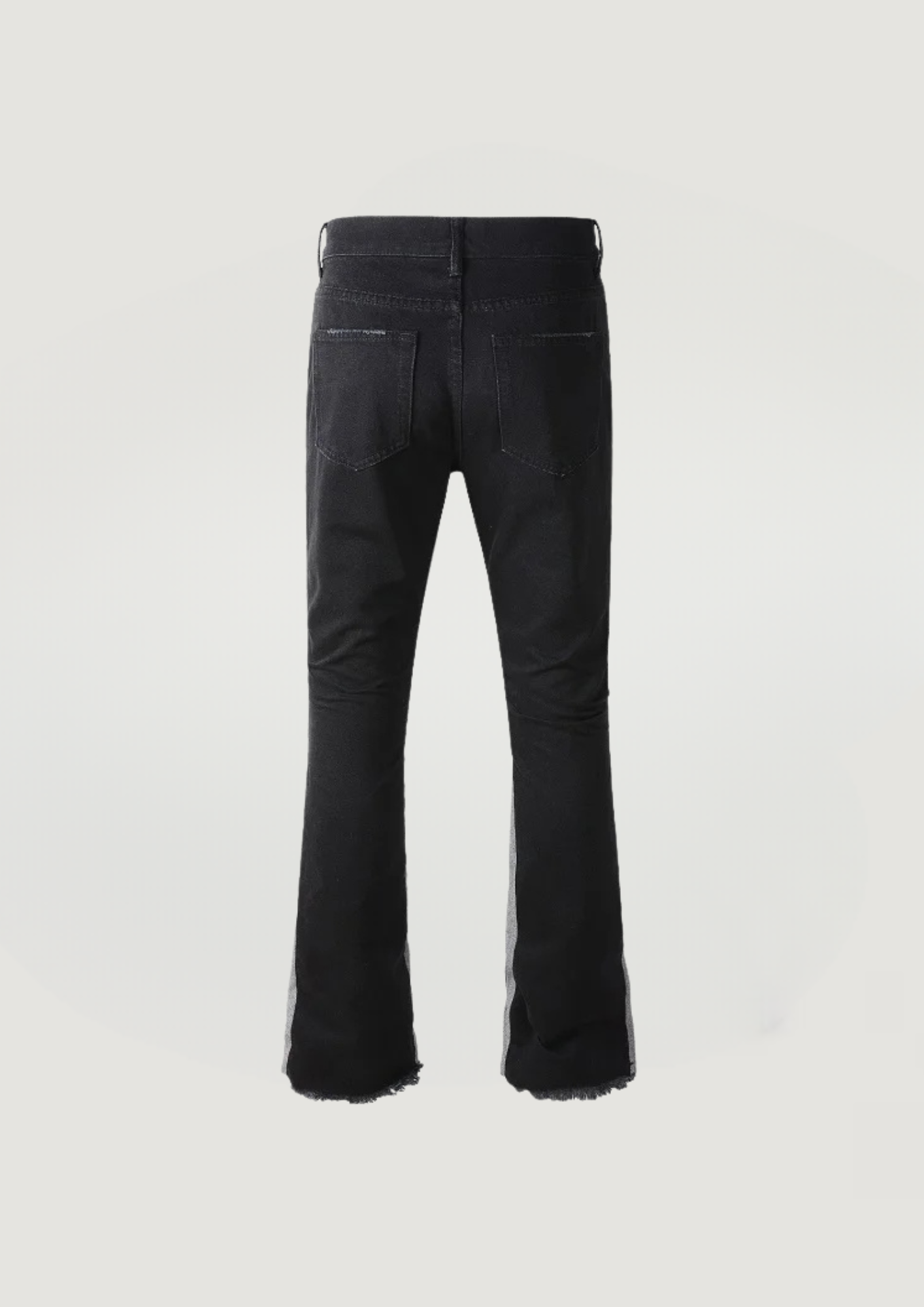 Spliced Flare Jeans - Black and Gray - Swagster