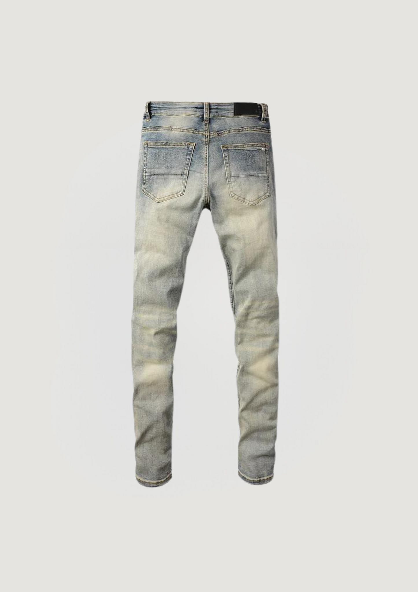 Skinny Ripped Jeans - Gray Demin - Swagster