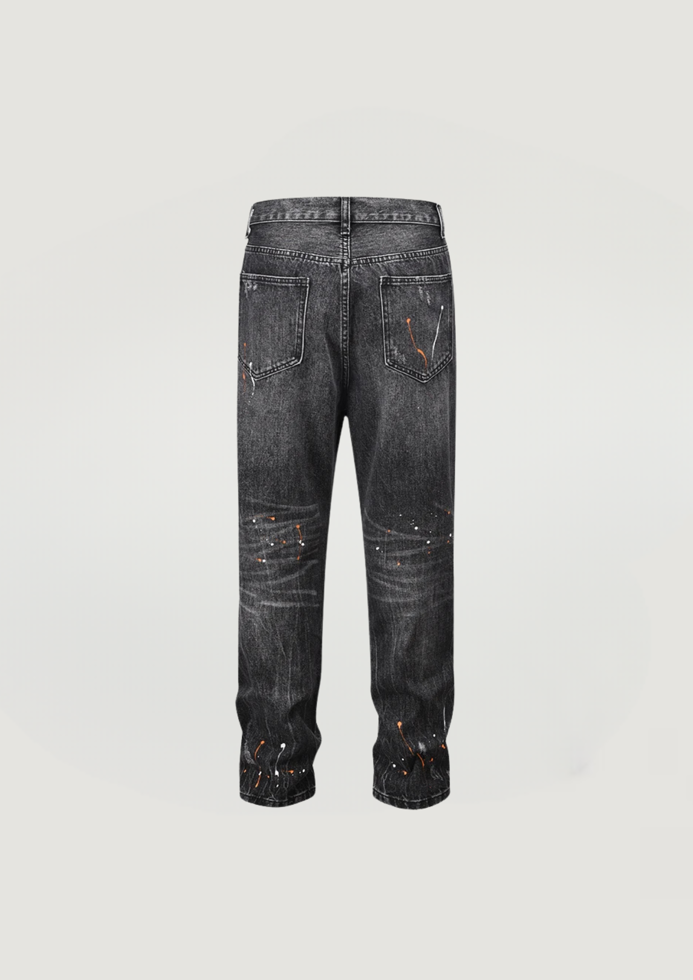 Tattered Worn Faded Jeans - Dark Gray - Swagster