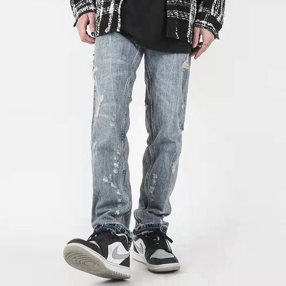 Stitched-Up Easygoing Jeans - Blue