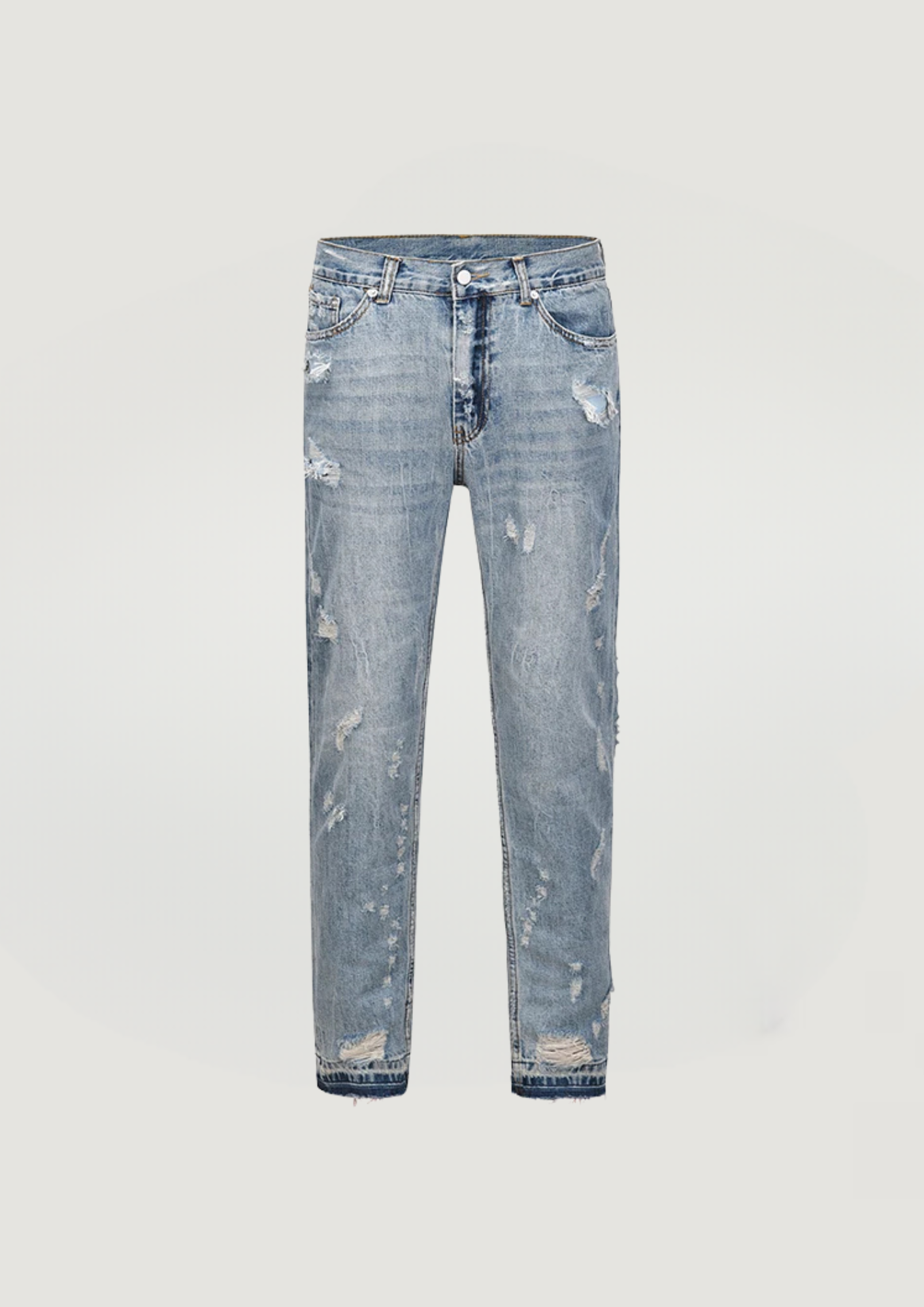 Stitched-Up Easygoing Jeans - Blue