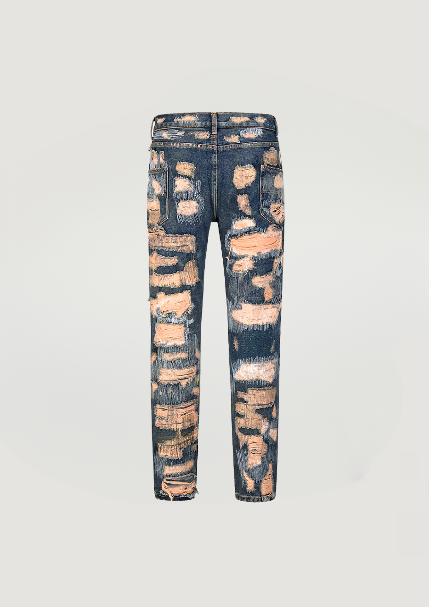 Tattered Ripped Jeans - Blue