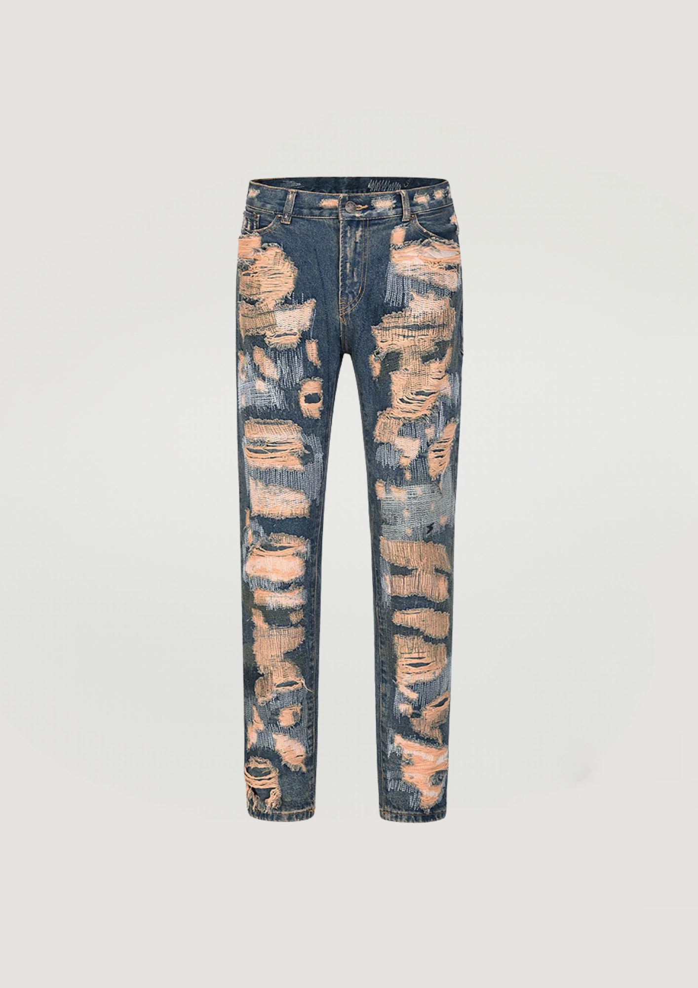 Tattered Ripped Jeans - Blue