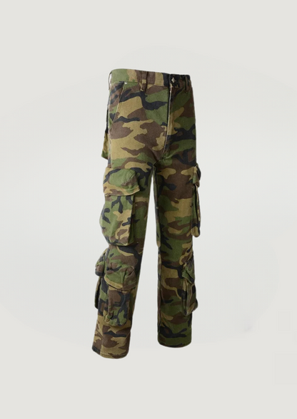 SPLICED CARGO JEANS - CAMOUFLAGE