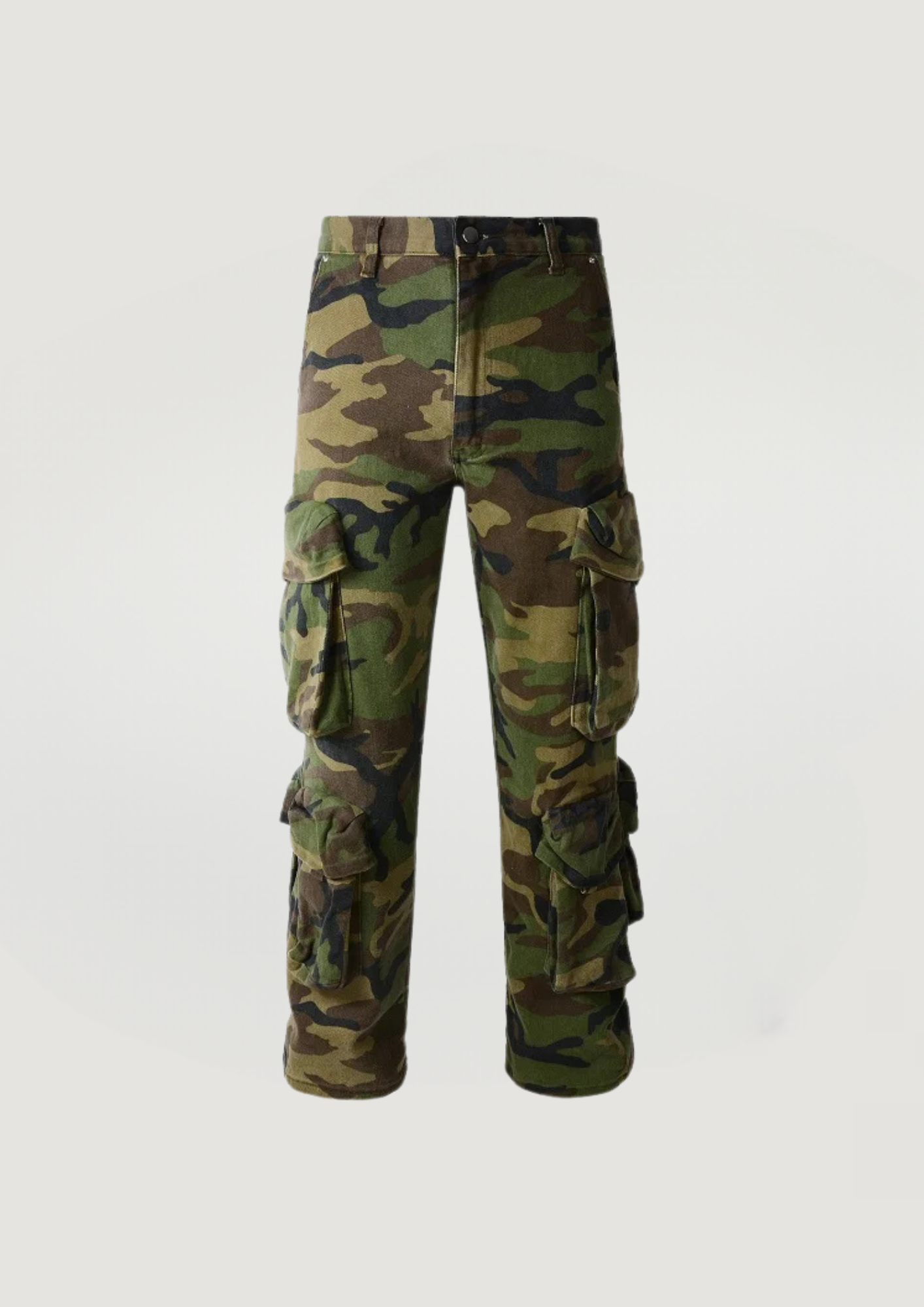 SPLICED CARGO JEANS - CAMOUFLAGE