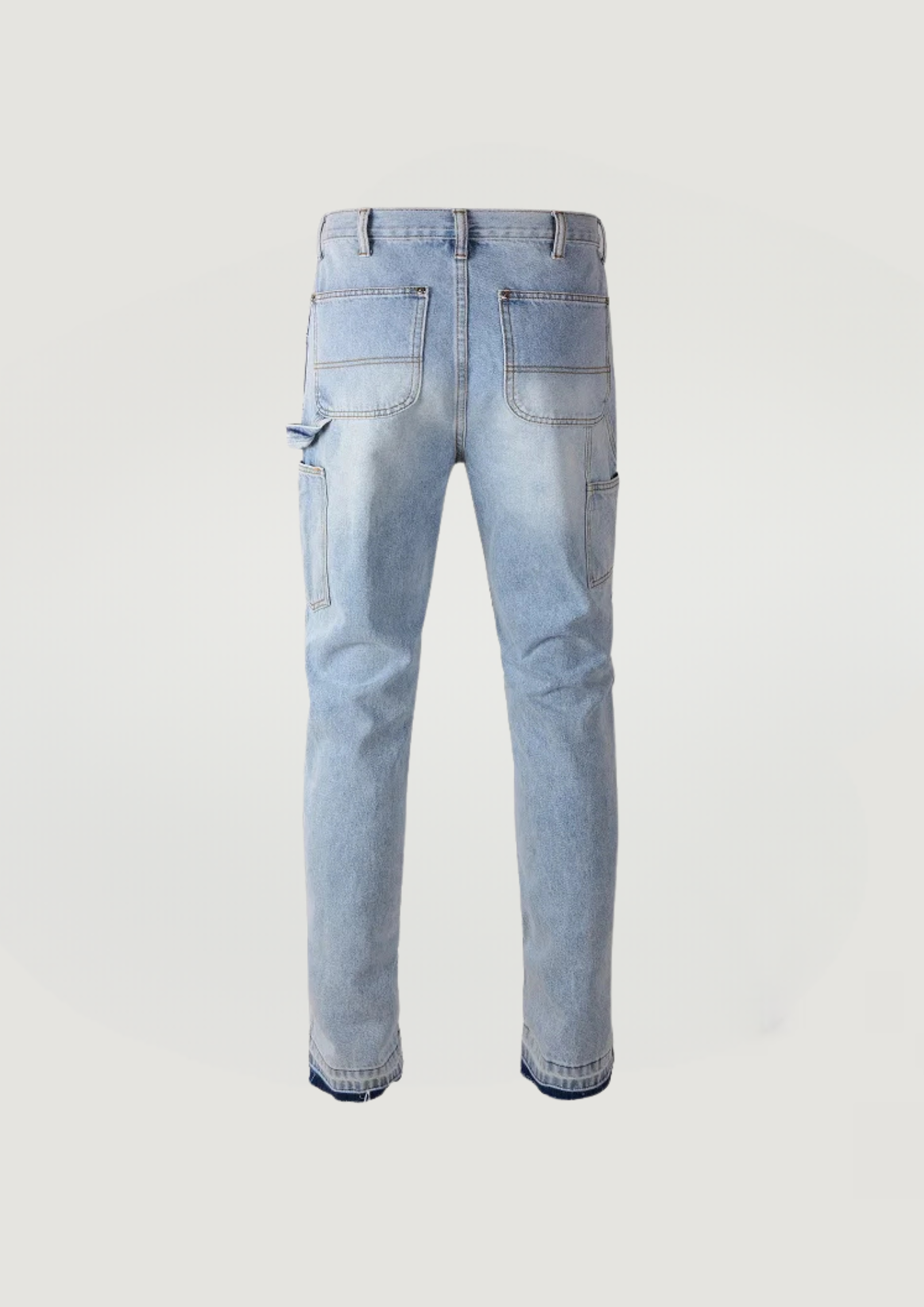 SPLICED FLARE JEANS - LIGHT BLUE