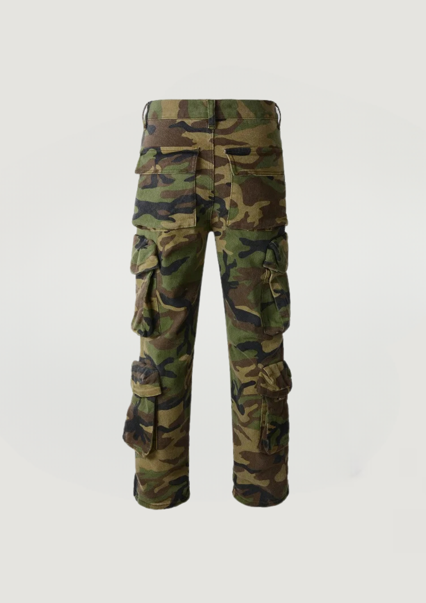 SPLICED CARGO JEANS - CAMOUFLAGE