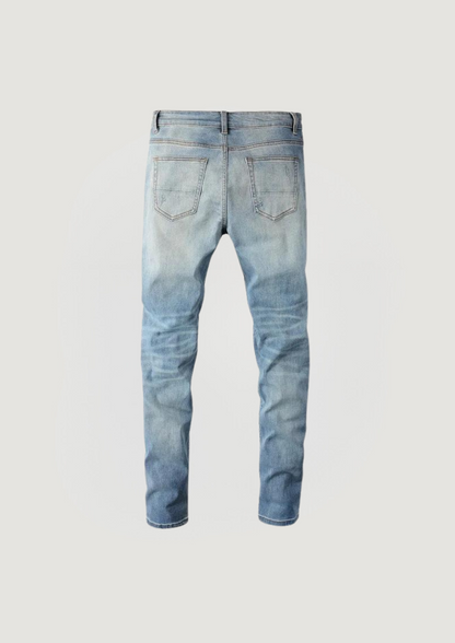 Skinny Ripped Jeans - Light Blue