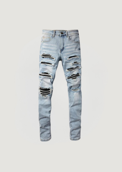 Skinny Ripped Jeans - Blue