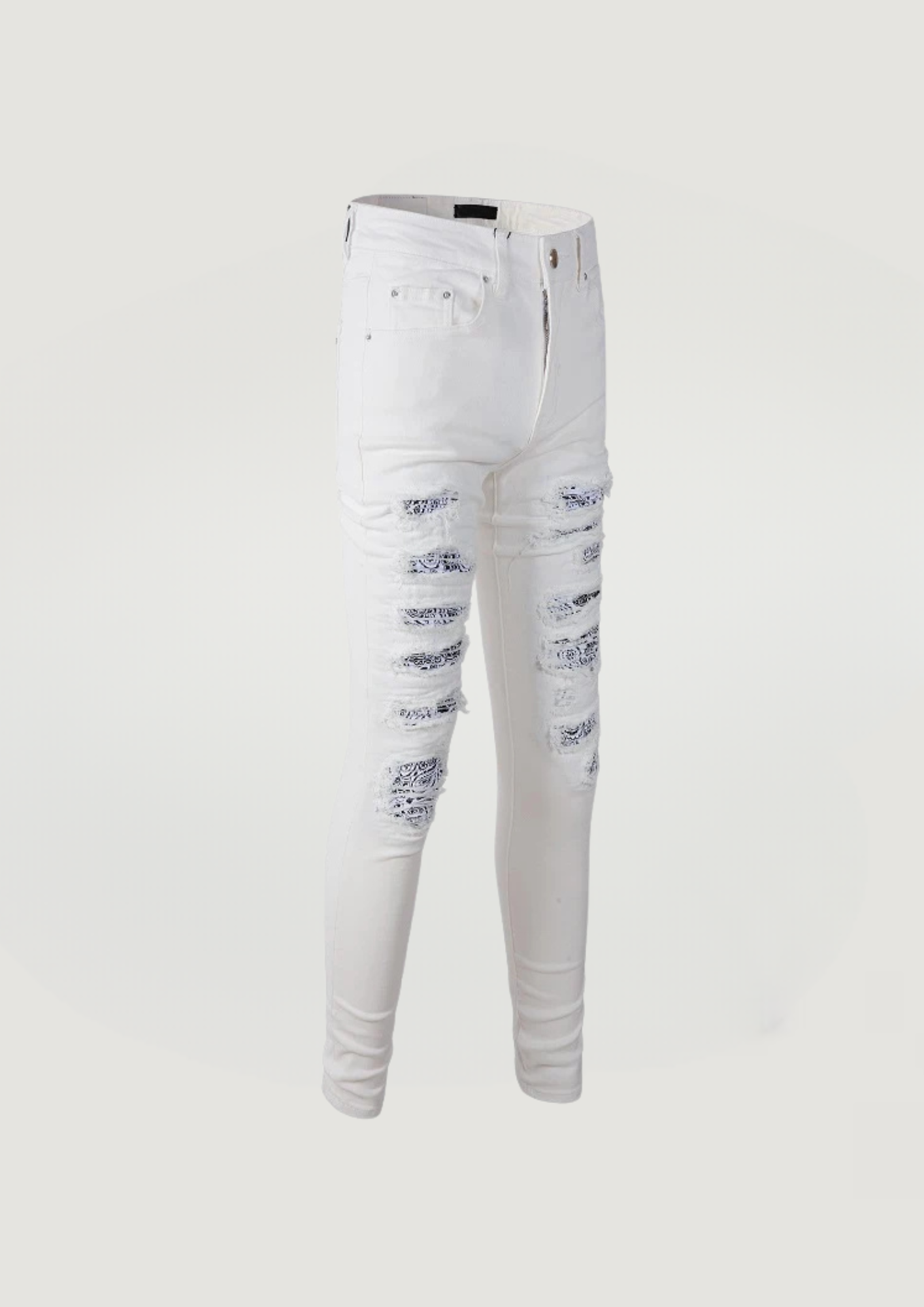 Skinny Ripped Jeans - Blue Holes