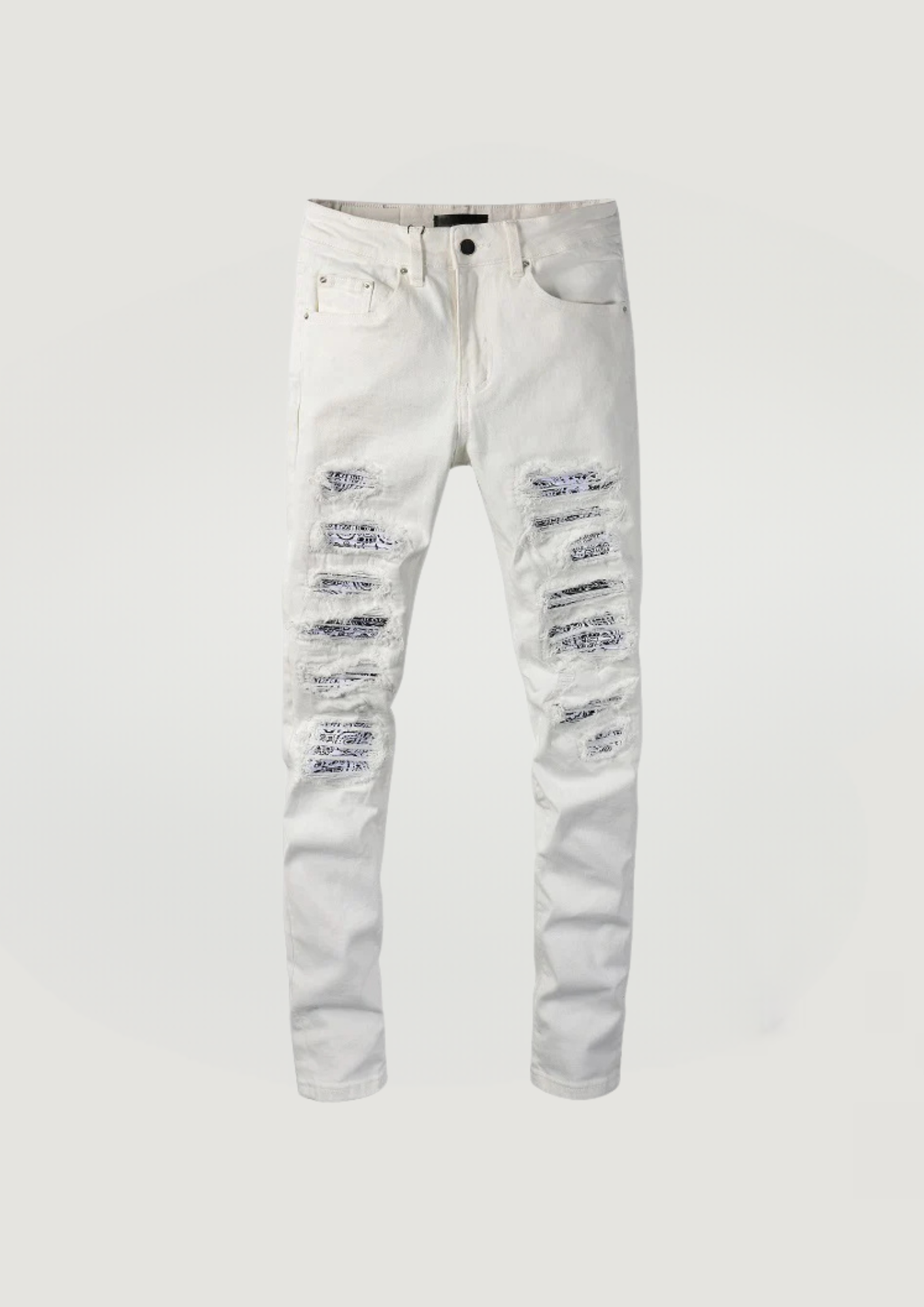 Skinny Ripped Jeans - Blue Holes