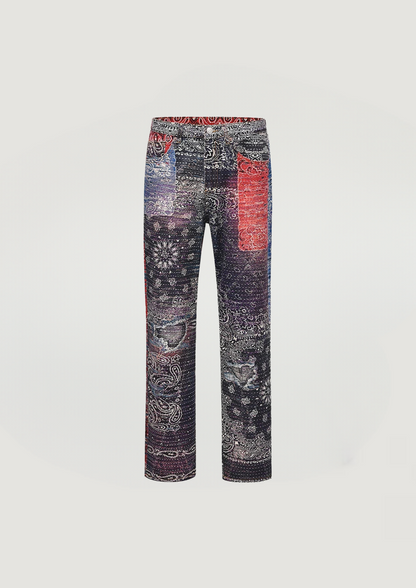 PAISLEY QUILTWORK JEANS